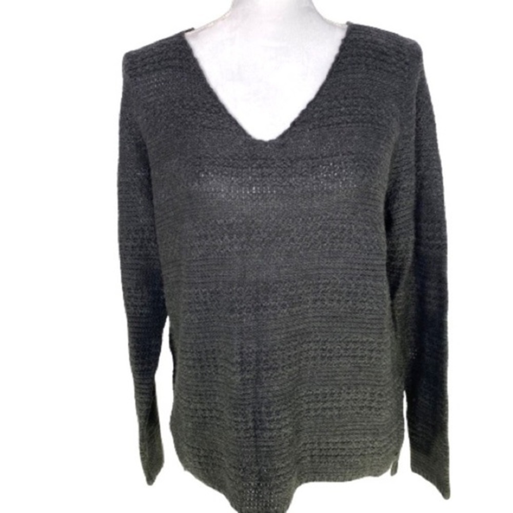 Only Grey VNeck Knit Sweater L